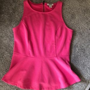 Pink peplum top